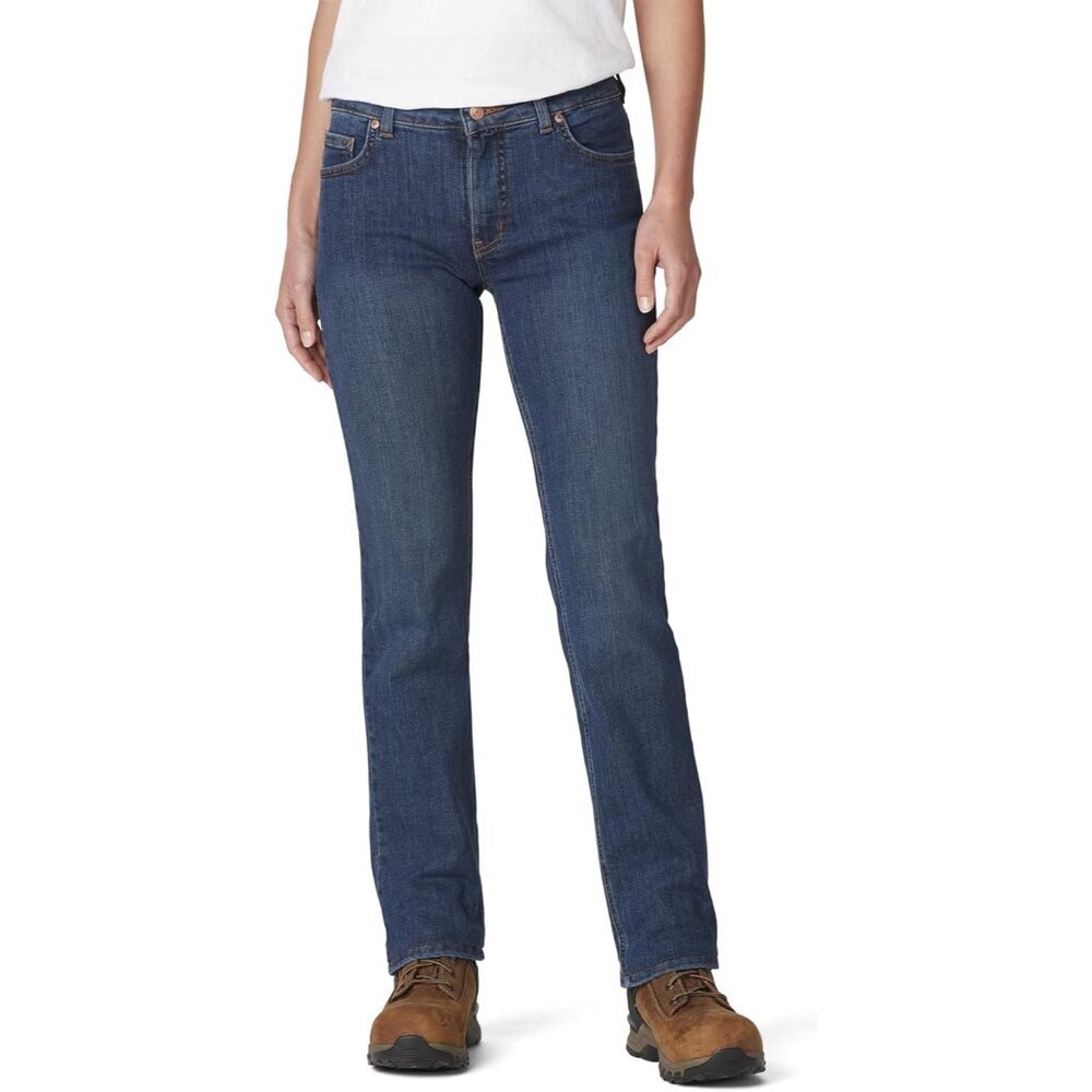 Women’s Stretch Denim Jeans Size 8 Straight Fit Comfort Slimming